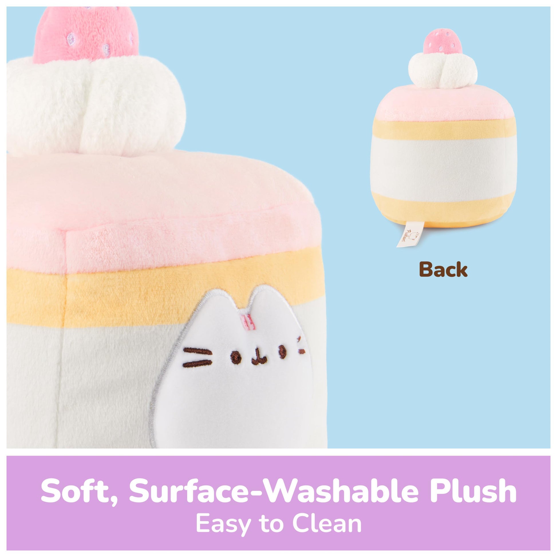 GUND Pusheen Strawberry Sponge Cake 6-Inch Plush Toy for Ages 8+