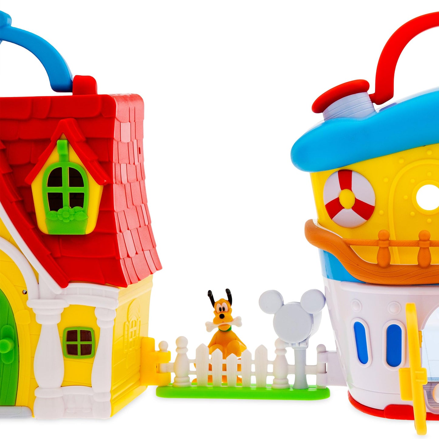 Disney Store Official Mickey Mouse & Donald Duck Playhouse Play Set - Interactive Playhouse Junior Donald Duck Toys - Poseable Figures