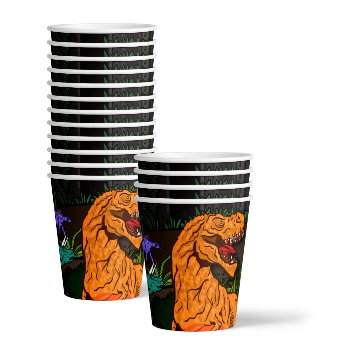 Roaring Dino Jurassic T-Rex Dinosaur Birthday Party Supplies - Dinosaur Decorations for Birthday Party - Dinosaur Birthday Set Plates, Napkins,