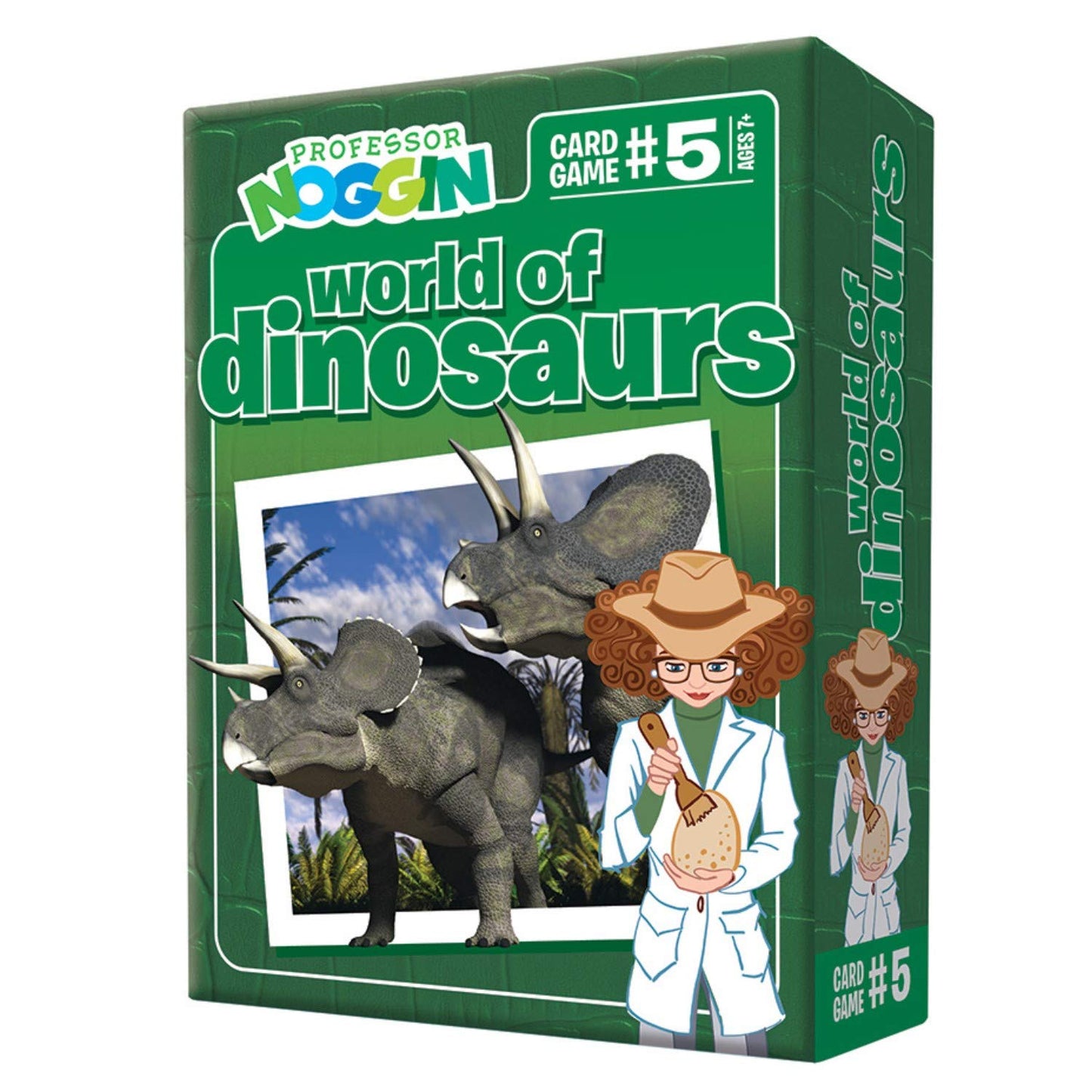 Outset Media Professor Noggin's World of Dinosaurs Trivia Card Game - an Educational Trivia Based Card Game for Kids - Trivia, True or False,