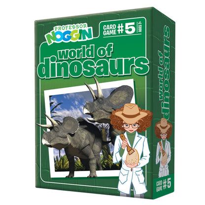 Outset Media Professor Noggin's World of Dinosaurs Trivia Card Game - an Educational Trivia Based Card Game for Kids - Trivia, True or False,
