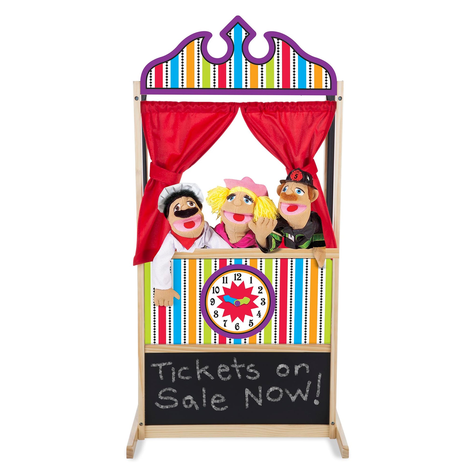 Melissa & Doug Deluxe Puppet Theater - Sturdy Wooden Construction, Age 6+