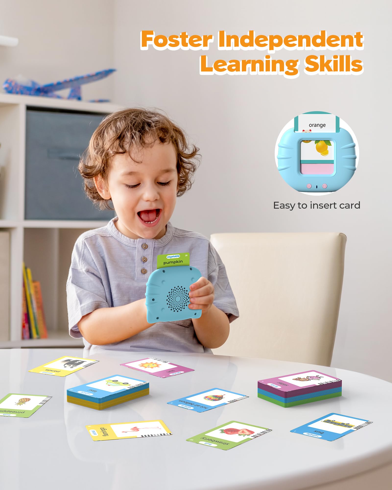 Airbition Talking Flash Cards for Toddler 1 2 3 4 Year Olds, 510 Words