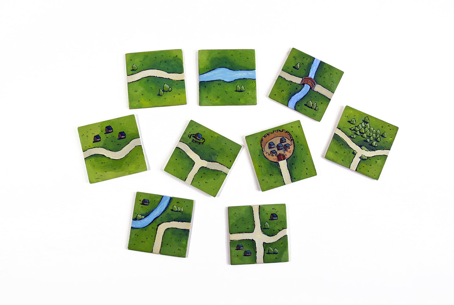 Apostrophe Games Square Board Game Tiles - 84Pcs Large Game Board Pieces Blank Game Board Chits, Same Size as Carcassonne- Create Your Own Custom