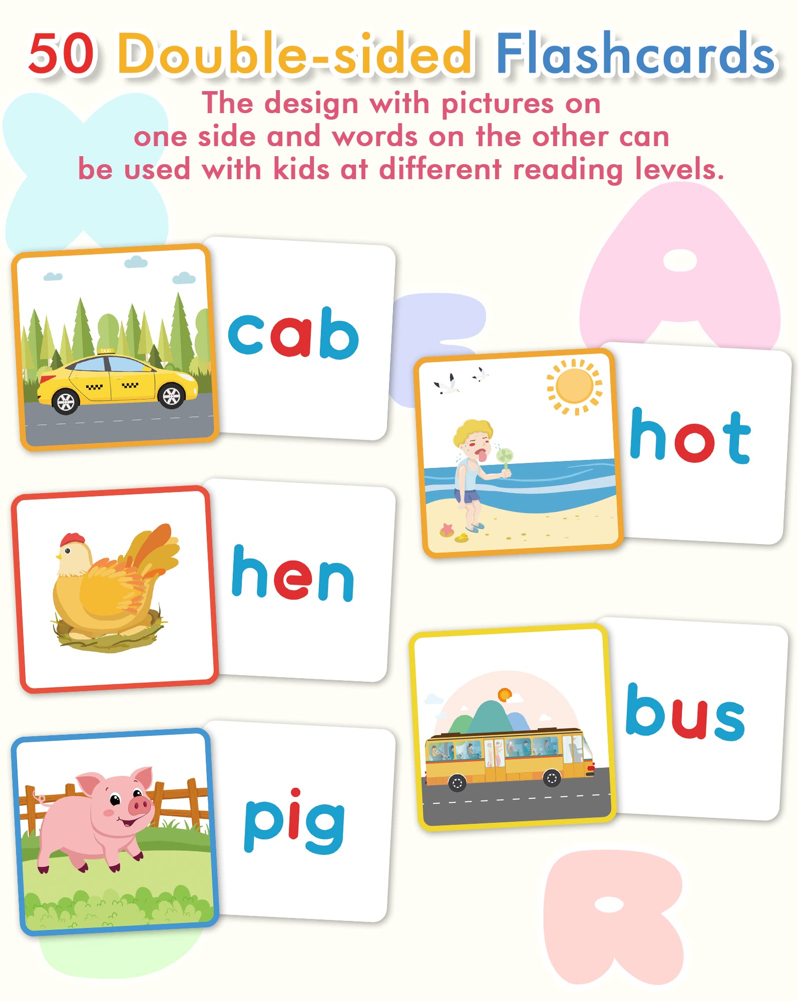 Wooden CVC Word Spelling Games, Montessori Educational Learning Toys Gifts