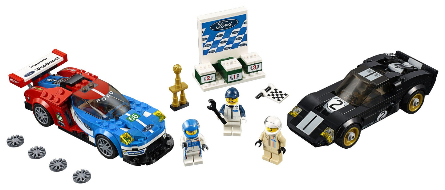 LEGO Speed Champions 6175279 2016 GT & 1966 Ford Gt40 75881 Building Kit (366 Piece), Multi