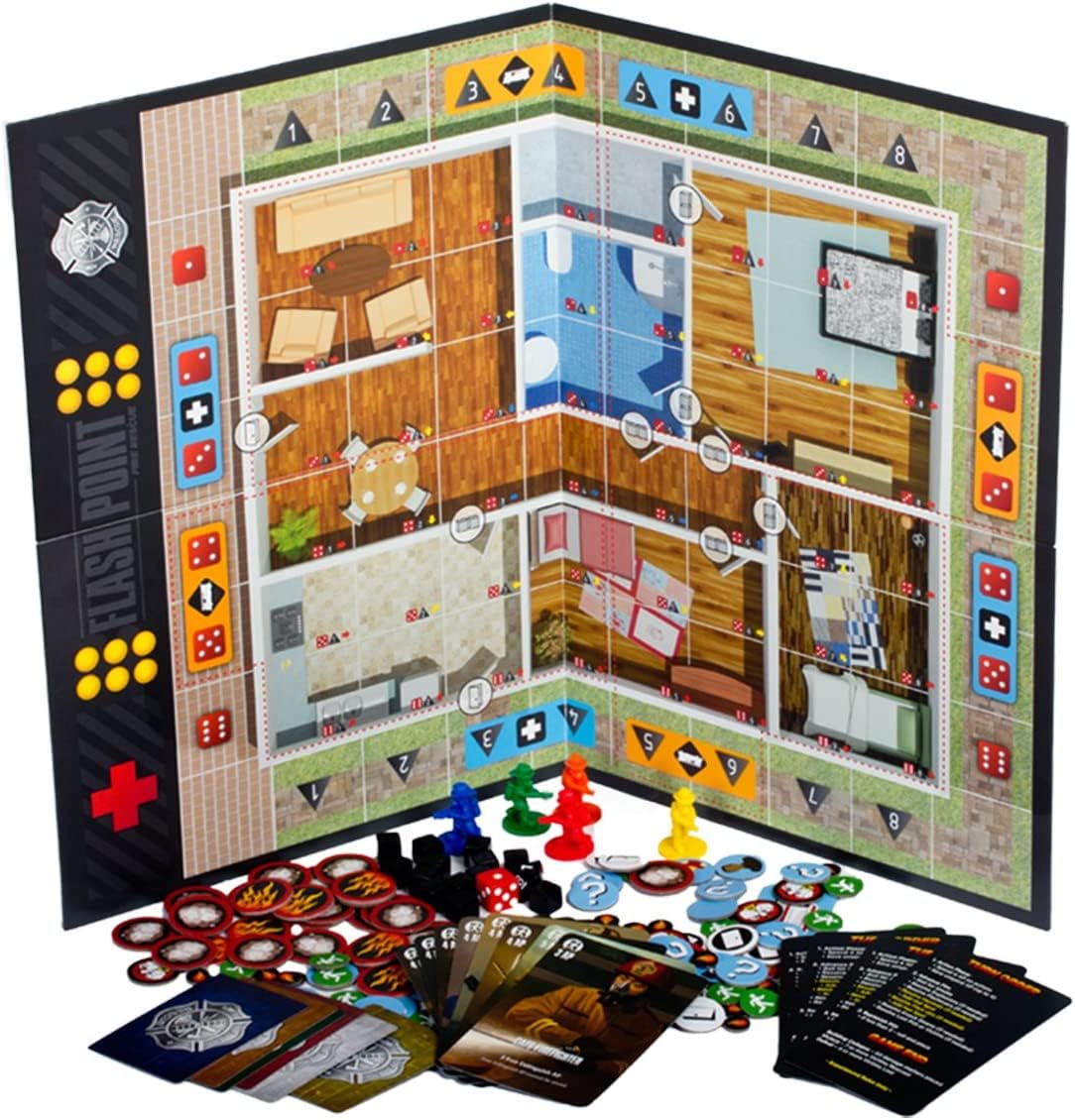 Flash Point: Fire Rescue 2nd Edition - A Thrilling Cooperative Board Game For Kids, Teens & Families to Save Lives - For 2-6 Players Ages 10+ with 30