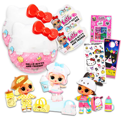 LOL Surprise Hello Kitty Doll Set for Girls - Bundle Includes LOL Surprise Mini Doll with Hello Kitty Accessories, Plus Stickers, More | LOL Surprise