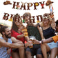 Western Cowboy Theme Wild West Party Decoration,Pre-Strung Happy Birthday Banner,Retro Horse Rodeo Party Supplies for Boys,Cowboy Hat Horses Garland