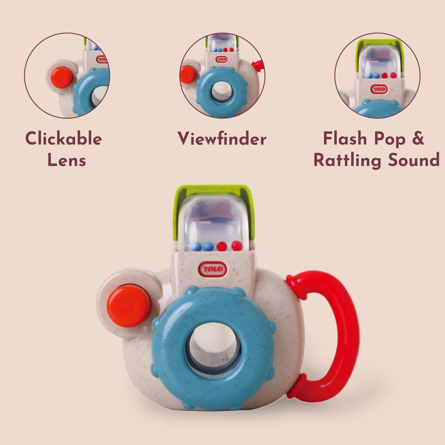 Tolo Baby Camera | Interactive Toy for Babies 12+ Months Flash Pop Sound