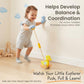 Wooden Push Toys for Toddlers 1-3, Baby Pull Along Stick Walking Duck