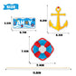 Ahoy Centerpiece Sticks, Under the Sea Themed Table Topper - Nautical Baby Shower Party Decorations - Sailing Home Decorations -15PCS