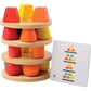 Constructive Playthings 3D Colorful Geometric Balancing Stacker, 25-Piece Block Set