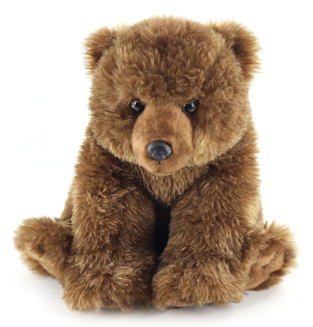 The Petting Zoo Grizzly Bear Stuffed Animal Plushie, Gifts for Kids, Wild Onez Animals, Bear Plush Toy, 12 inches