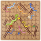 10" Inch Snakes and Ladders Wooden Board Games, Great for Prizes, 10" (10" Wooden Snakes & Ladders)