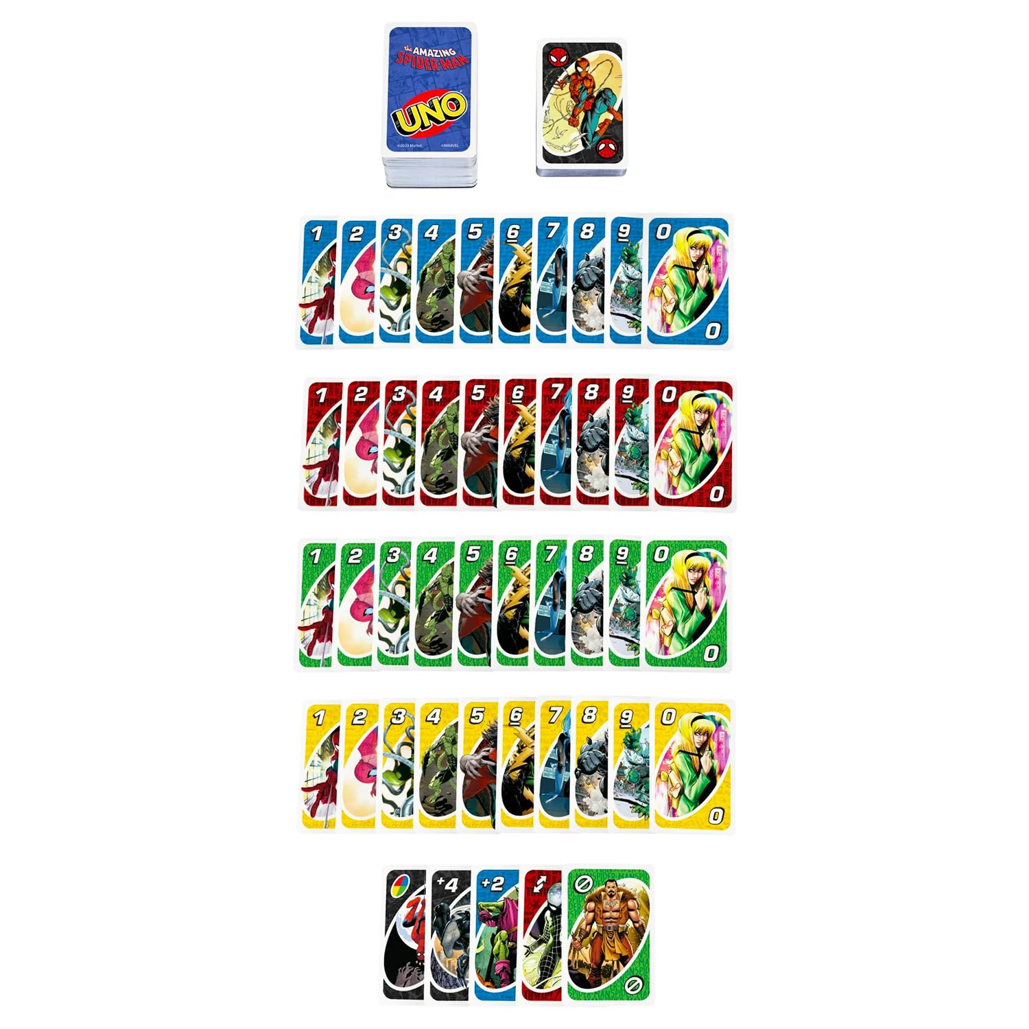 UNO Marvel and DC Cards Set - Bundle with Batman and Spiderman UNO Cards for Kids Plus Stickers, More | Batman and Spiderman Activities for Kids