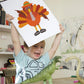 Lulu Home Thanks-Giving Game, 20 Sheets Make-A-Turkey Stickers, Kids DIY Turkey Sticker Craft for Fall Party, Family Gethering and Class Game