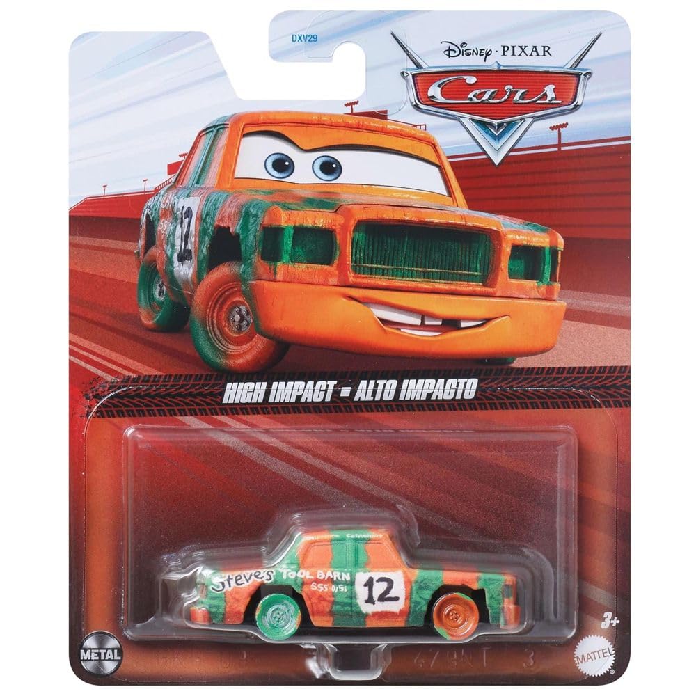 Disney Cars 2025 Mattel 1:55 Scale Diecast Thunder Hollow Demolition Derby Racer High Impact