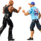 Mattel WWE Main Event Championship Showdown 2-Pack Action Figures & Accessory, Series #19 The Rock vs John Cena Collectible Set