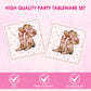 Coquette Bow Cowgirl Paper Plates Tableware Set 40PCS Western Cowgirl Birthday Party Supplies Pink Bowknot Boots Rodeo Bachelorette Party Plates
