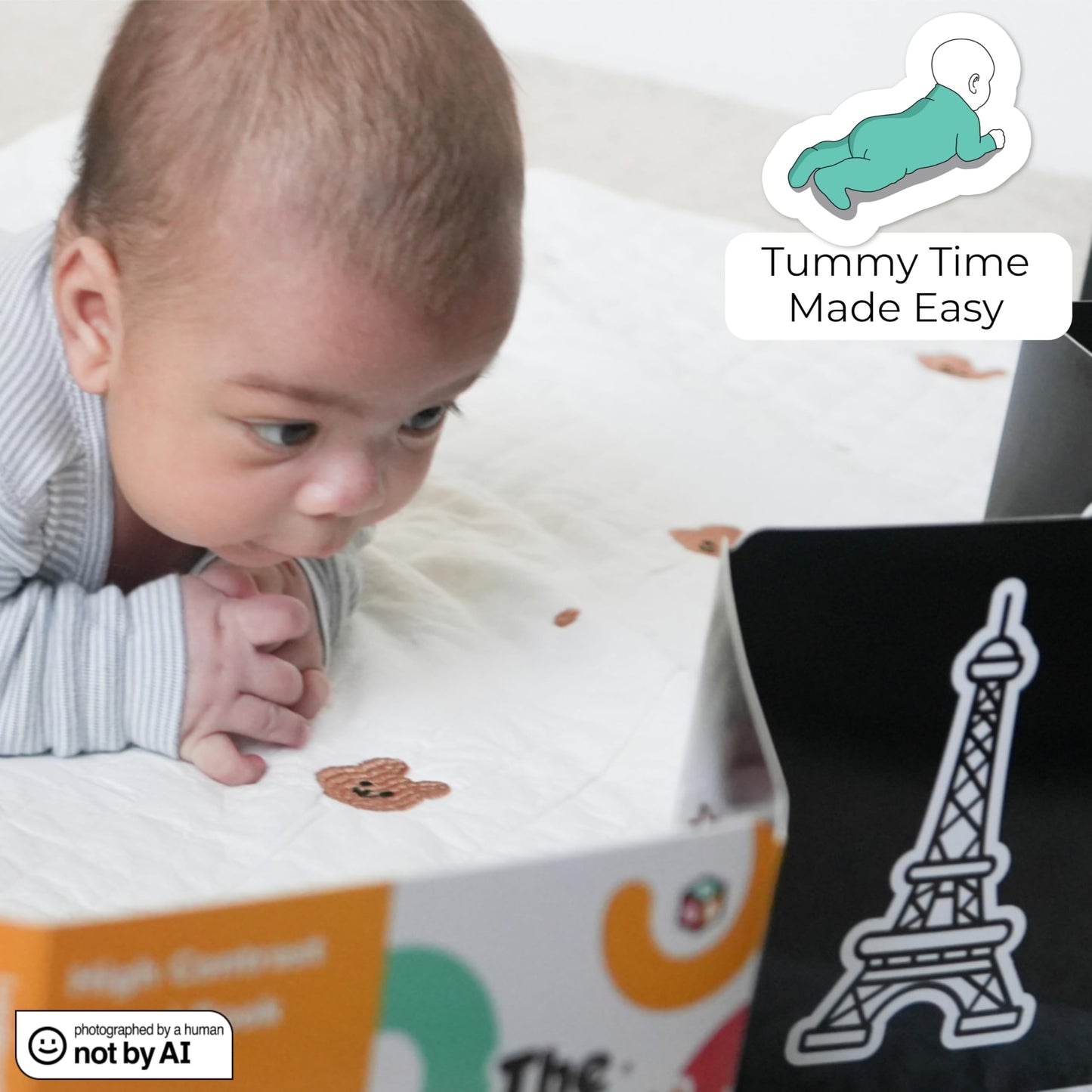 Happy Start Award-Winning High Contrast Board Book for Newborns Tummy Time