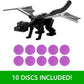 Mattel Minecraft Dragon’s Breath Ender Dragon Action Figure with 10 Discs, Giant Toy with 21.6-inch Length, 20-inch Wingspan with Moving Wings