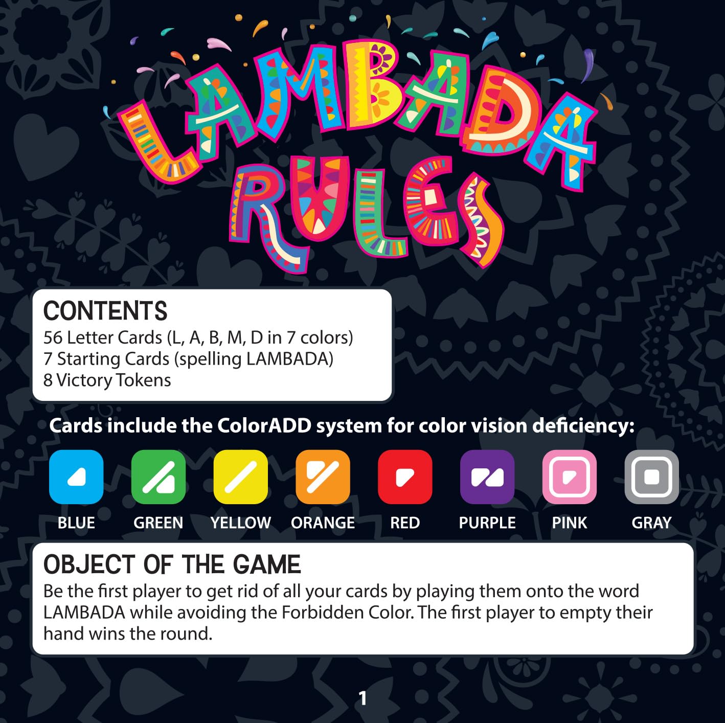 Outset Media Lambada - The Card Game That's a Carnival of Colors! - for 2 to 6 Players Ages 8 and up