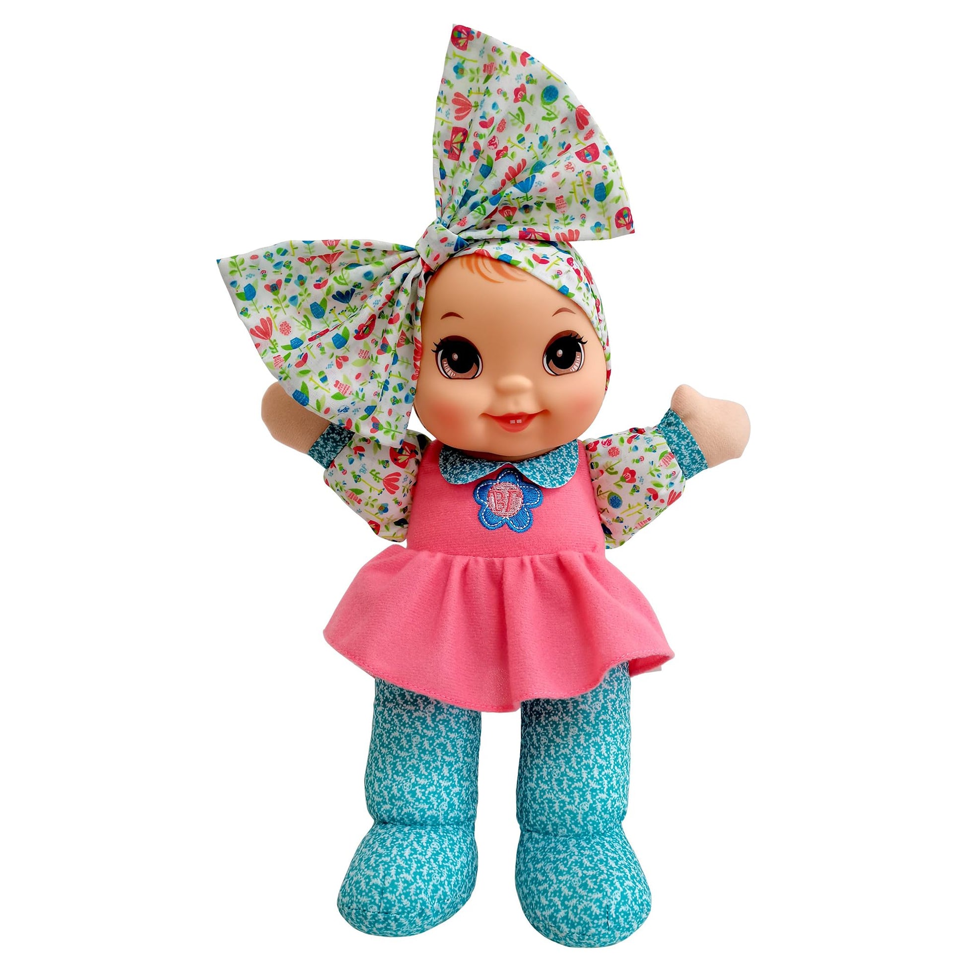 Baby's First Giggles Doll with Print Top & Infectious Giggle Sound Module - Child Safe 1 year & Up