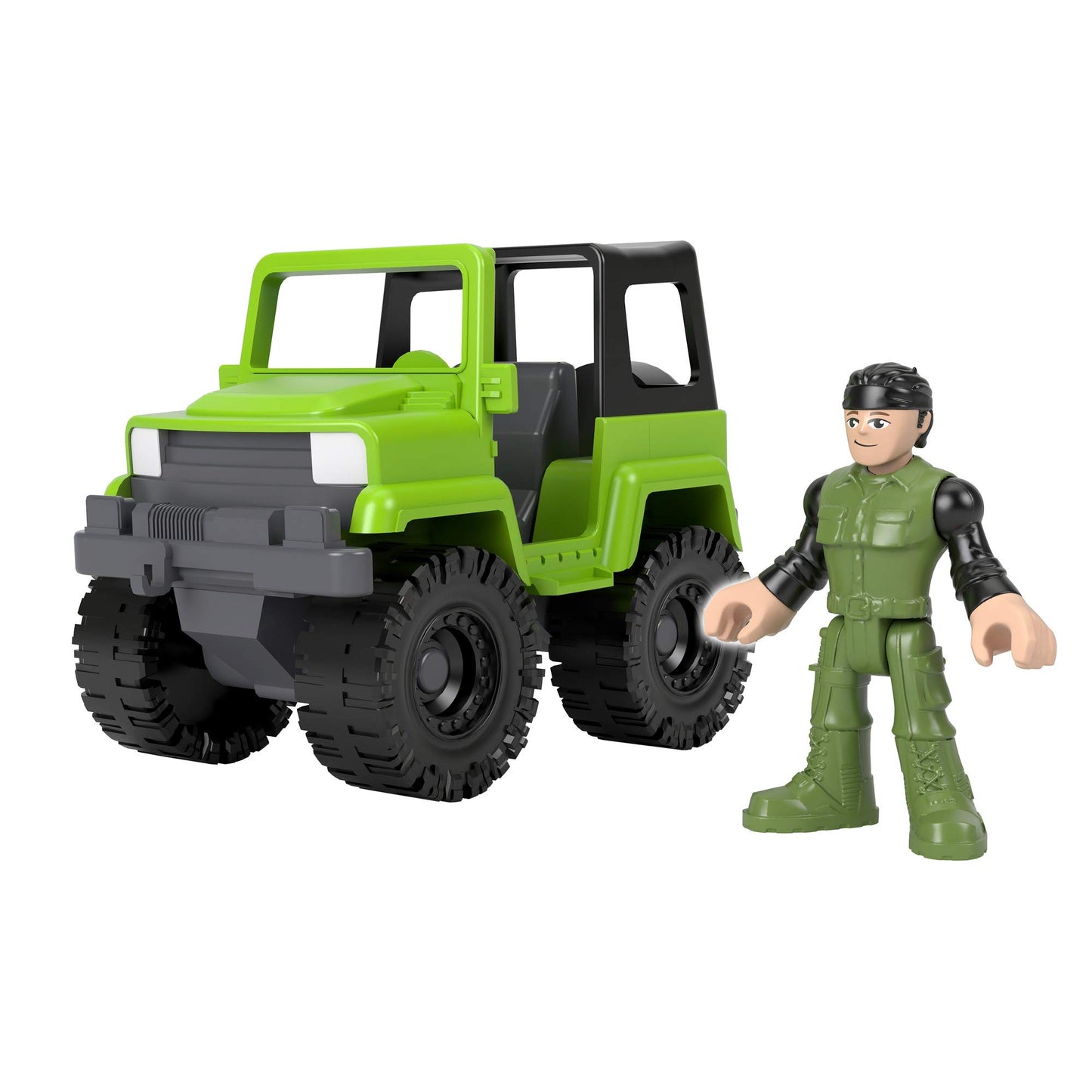 Fisher-Price Imaginext Beach Buggy, Push-Along Vehicle and Character Figure Set for Preschool Kids Ages 3-8 Years