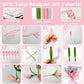 CllyCnny Pipe Cleaner Flower Craft Kit, 400 PCS Extra Thick 8mm Chenille Stems DIY Tulip Bouquet Making Set with Stamens, Floral Stems, Tape, Glue