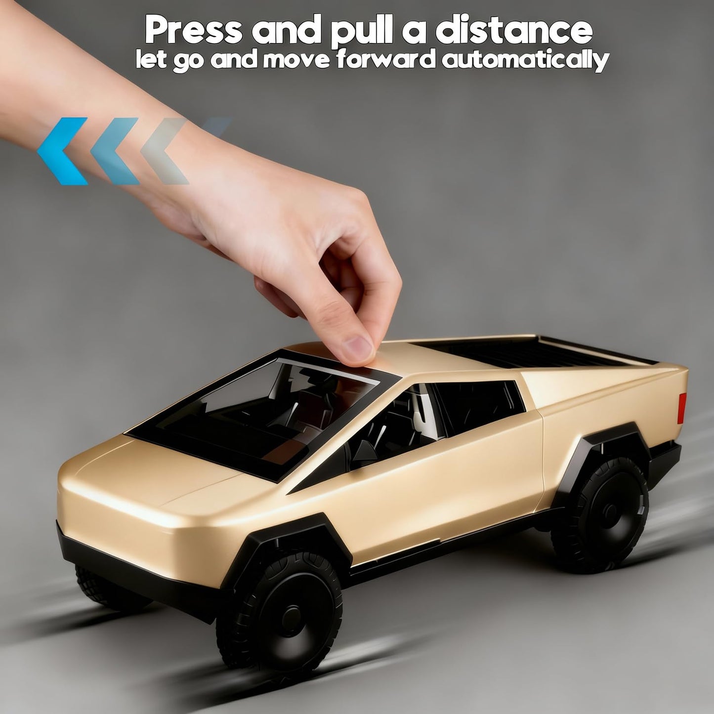 Suvabe 1/32 Pickup Truck Toy car 3-in-1 Travel RV Set with Metal Pickup, Removable Camper & Off-Road Motorcycle Cool Sound & Light Effects,Christmas