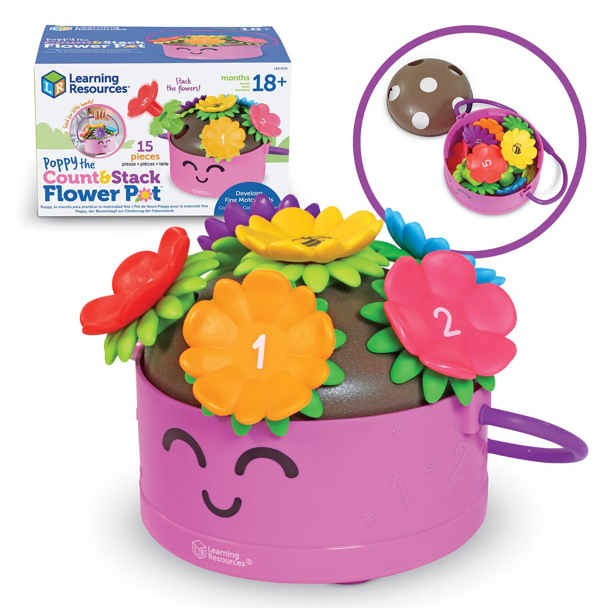 Learning Resources Poppy the Count & Stack Flower Pot