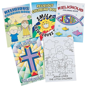 Fun Express Bible Coloring Book for Kids Set of 72 - Christian Coloring Books for Sunday School Prizes & VBS Activities | Religious Party Favors