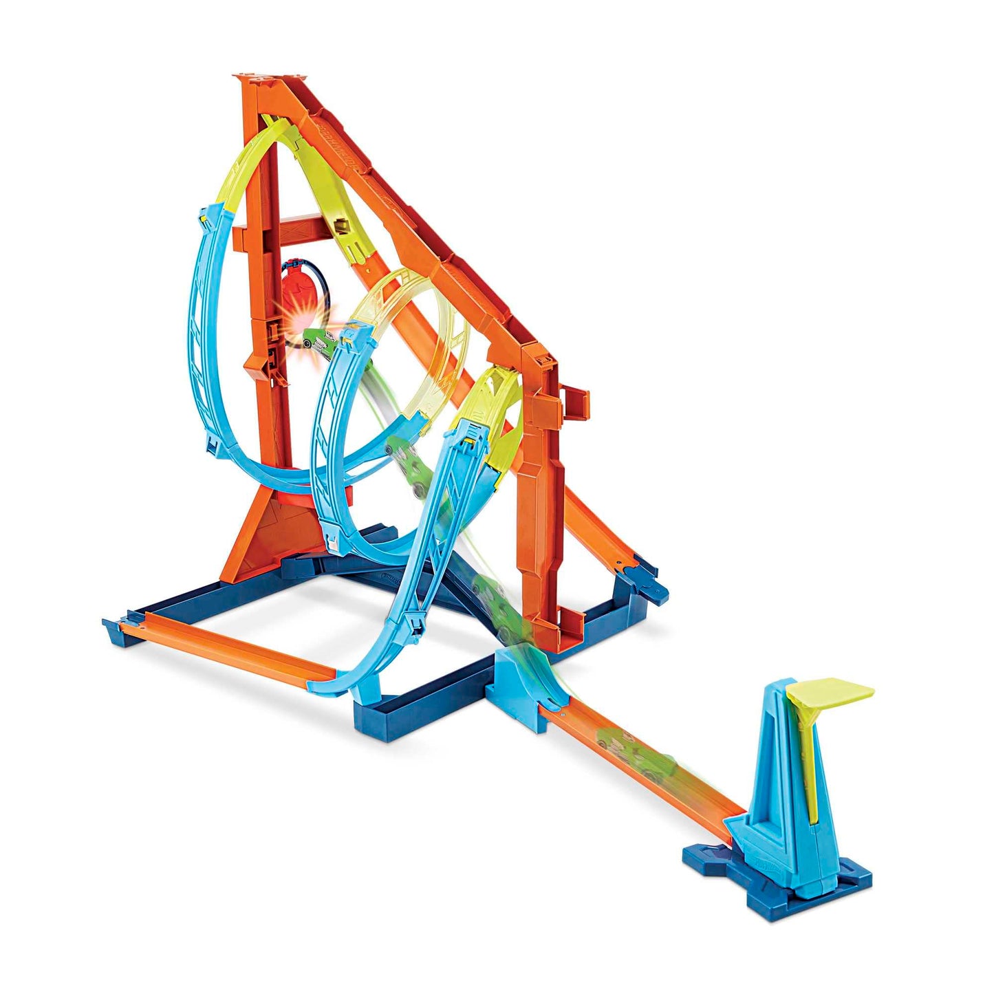 Hot Wheels Toy Car Track Set, Track Builder Unlimited Corkscrew Twist Kit Playset & 1:64 Scale Vehicle, 2 Ways to Race, Connects to Other Tracks