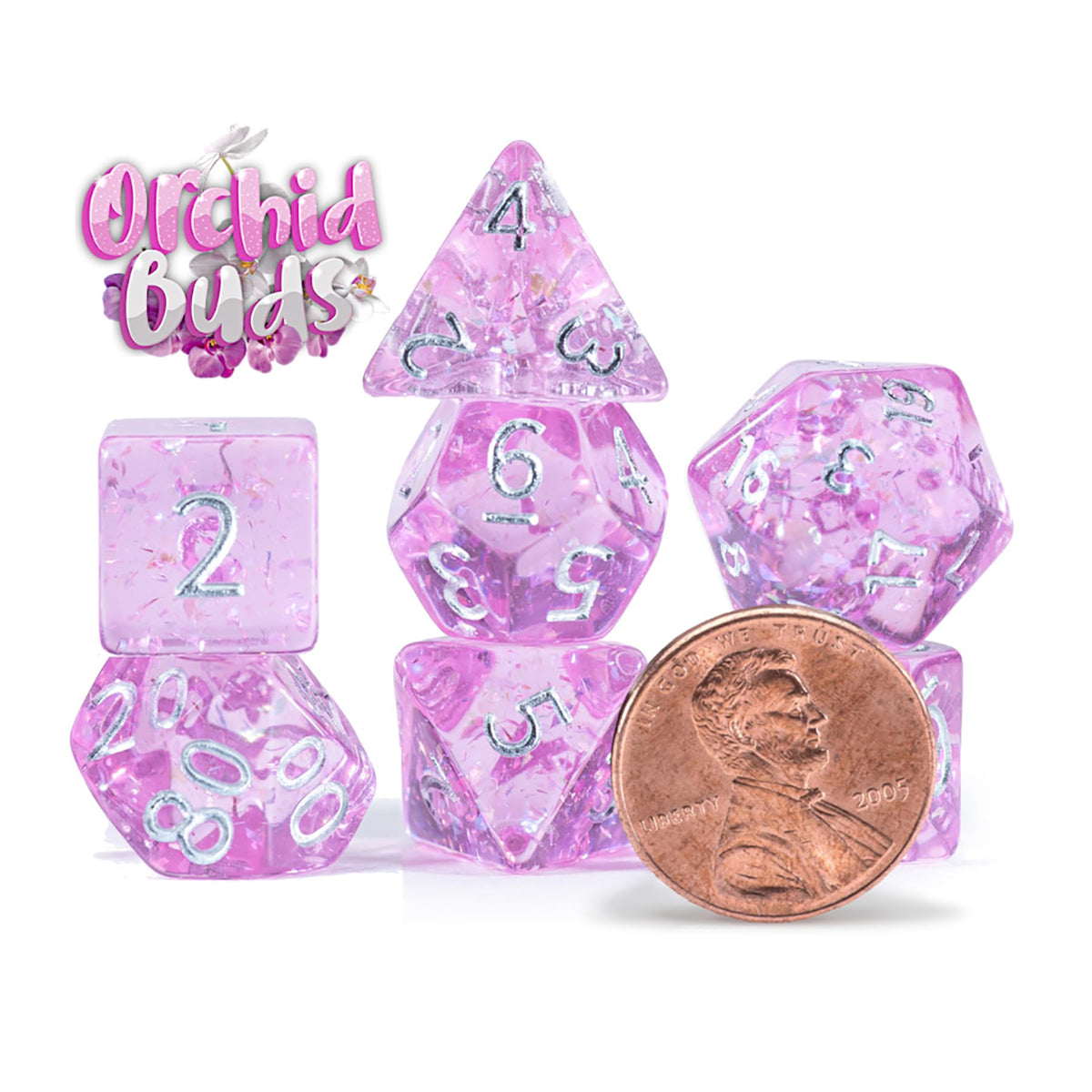 Mighty Tiny Dice - Orchid Buds (7)