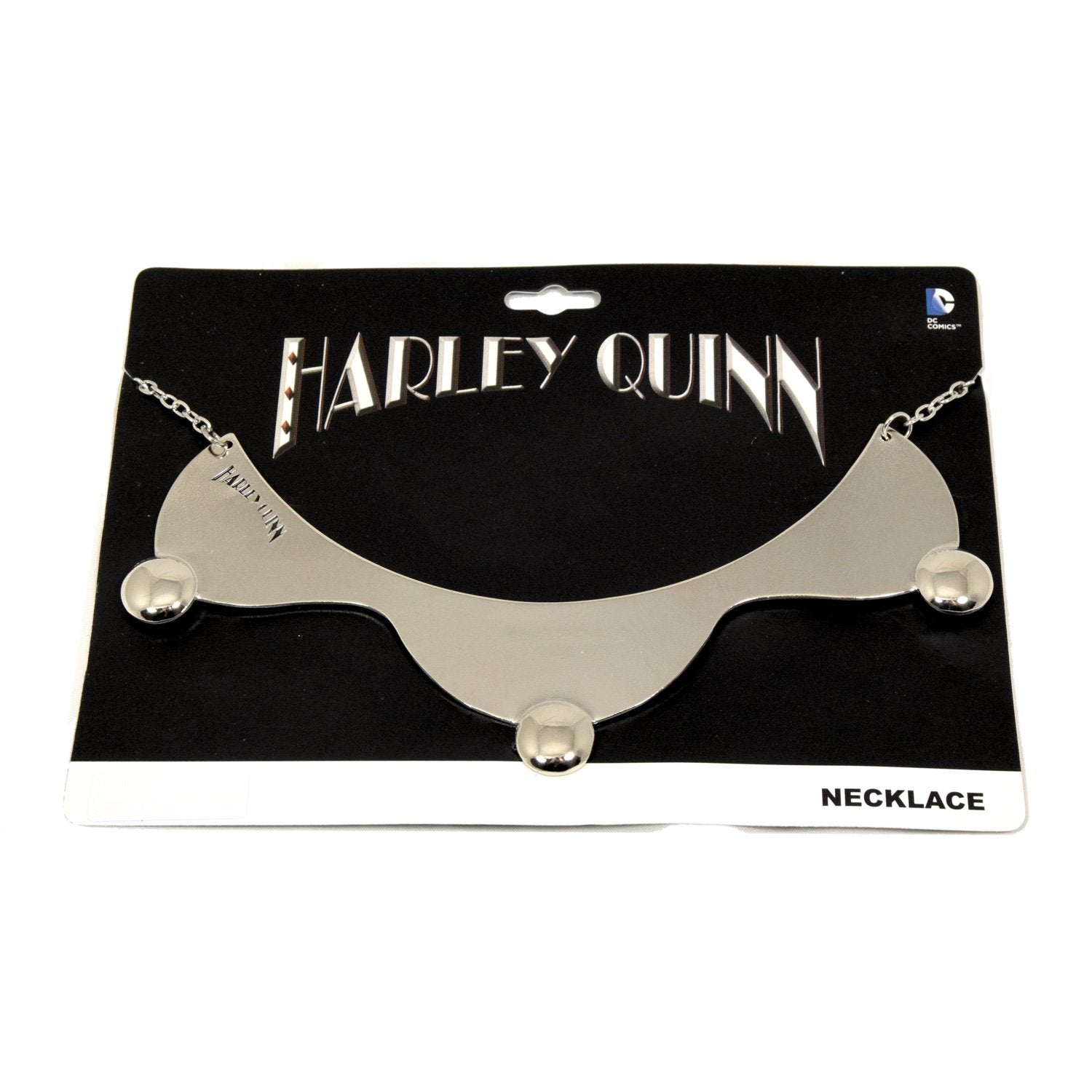 DC Comics Harley Quinn Logo Symbol Large Metal Collar Chain Necklace