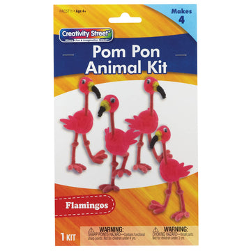 Creativity Street Pom Pon Animal Craft Kit, Flamingo Flock (PACAC5711)