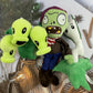 JHESAO 3 PCS Plants and Zombies Plush Pirate Zombies Toys PVZ Plush 1 2 Stuffed Soft Doll Reed Toy Threepeater, New Pirate Zombies Great Gifts