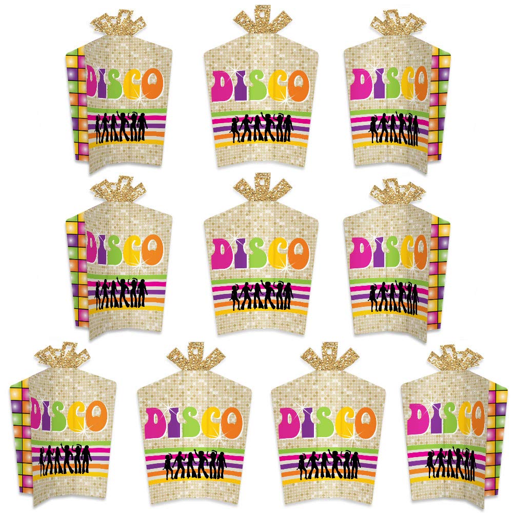 Big Dot of Happiness 70’s Disco - Table Decorations - 1970s Disco Fever Party Fold and Flare Centerpieces - 10 Count