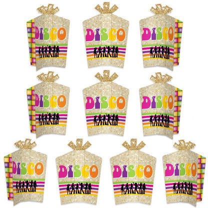 Big Dot of Happiness 70’s Disco - Table Decorations - 1970s Disco Fever Party Fold and Flare Centerpieces - 10 Count