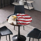 American Flag Round Fitted Tablecloth Elastic Edged Table Cover, Blue Red Eagle Flag Wipeable Table Cloths for Kitchen Dining Party Use, Fit for 28"