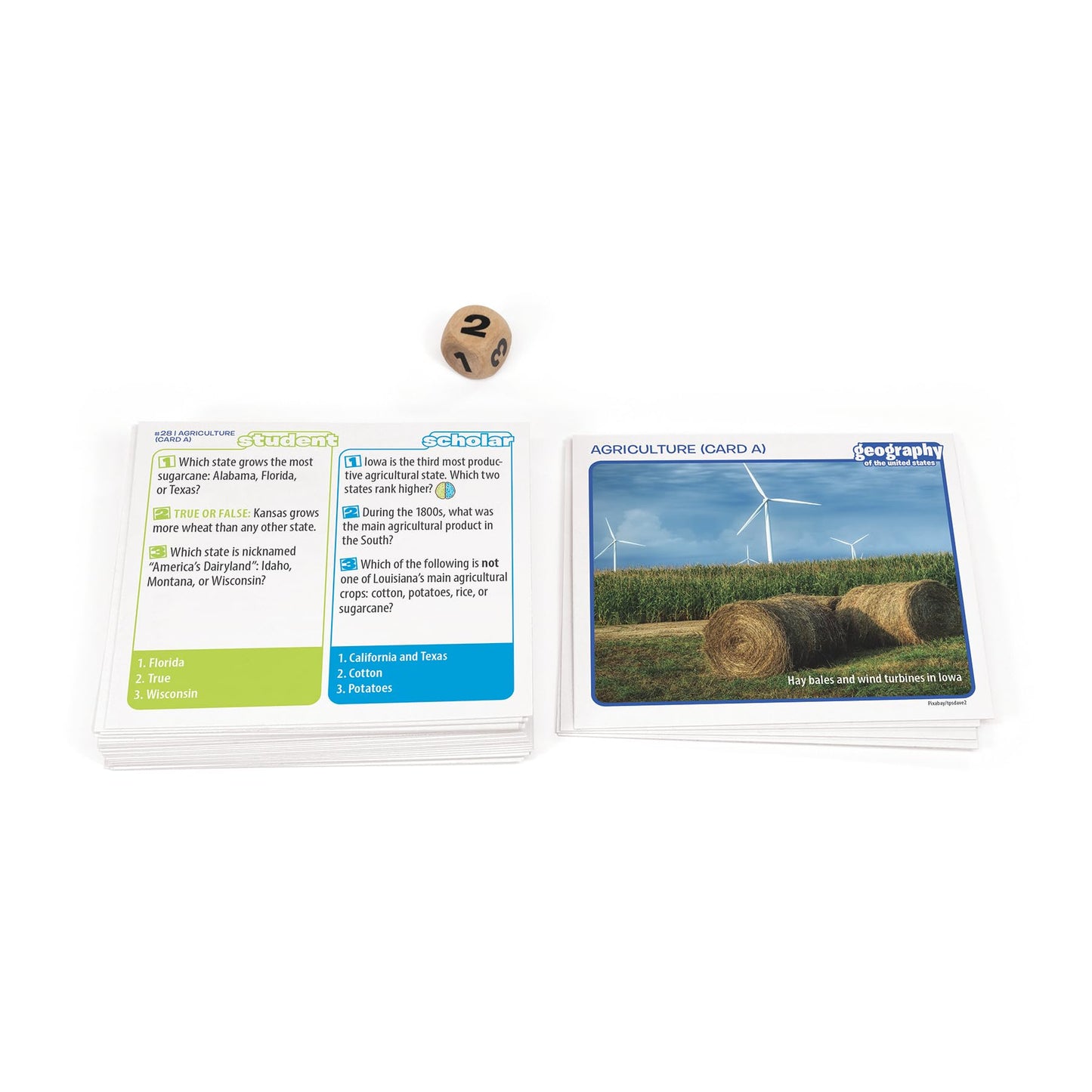 Outset Media Professor Noggin's Geography of The United States Trivia Card Game - an Educational Based Card Game for Kids - Trivia, True or False,