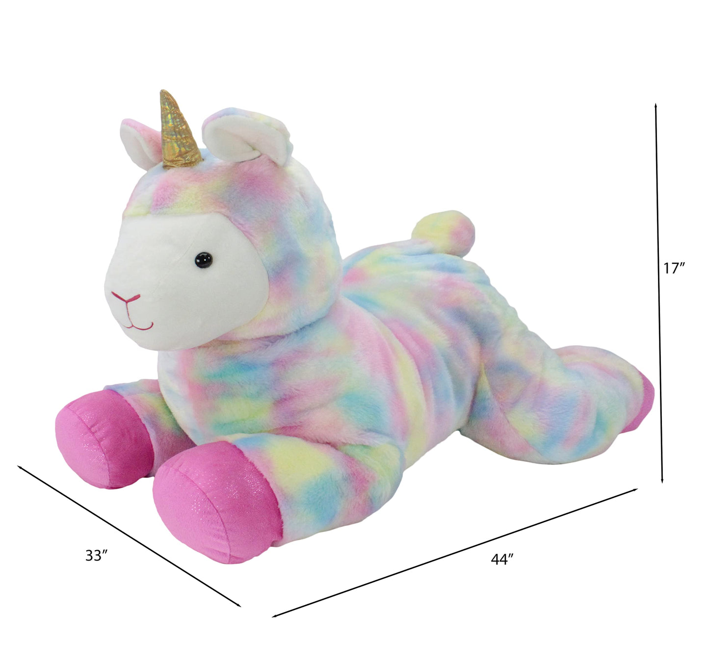 Animal Adventure | Sqoosh2Poof Giant, Cuddly, Ultra Soft Plush Stuffed Animal with Bonus Interactive Surprise - 44" Llamacorn