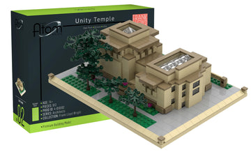 Atom Brick Unity Temple Building Set - Frank Lloyd Wright Model Kit