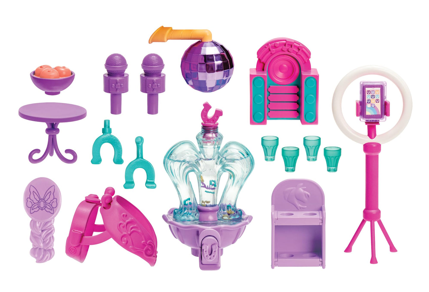 Wild Manes Horse Toys Perla's Clubhouse Trailer Playset with Perla Horse Doll Figure, with Over 25 Interactive Features