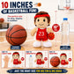 Olivia Martini Basketball Plush Toy for Kids, 10 Inch Soft Stuffed Basketball Player Doll, Cute Sports Plushie for Boys & Girls, Basketball Gift