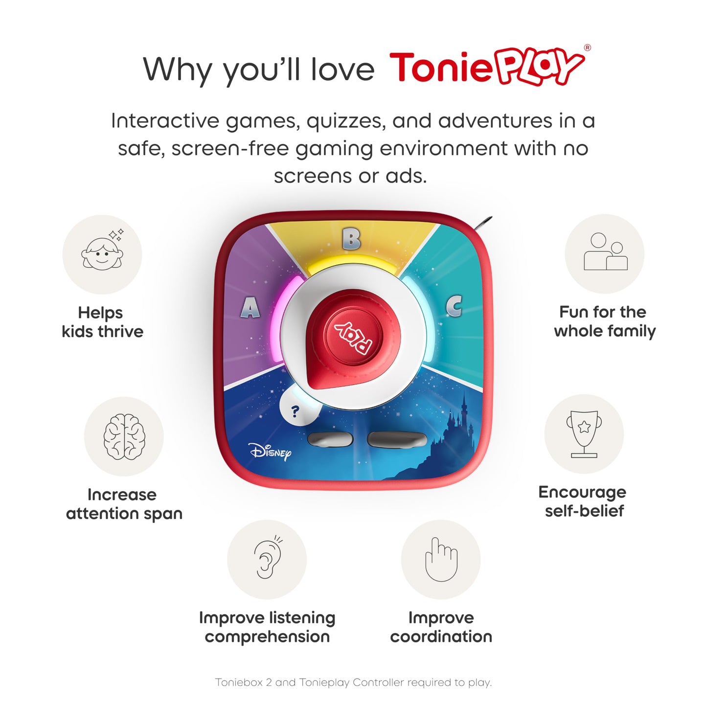 Tonies Disney: Quiz Kingdom Tonieplay Game + Controller [Requires Toniebox 2]