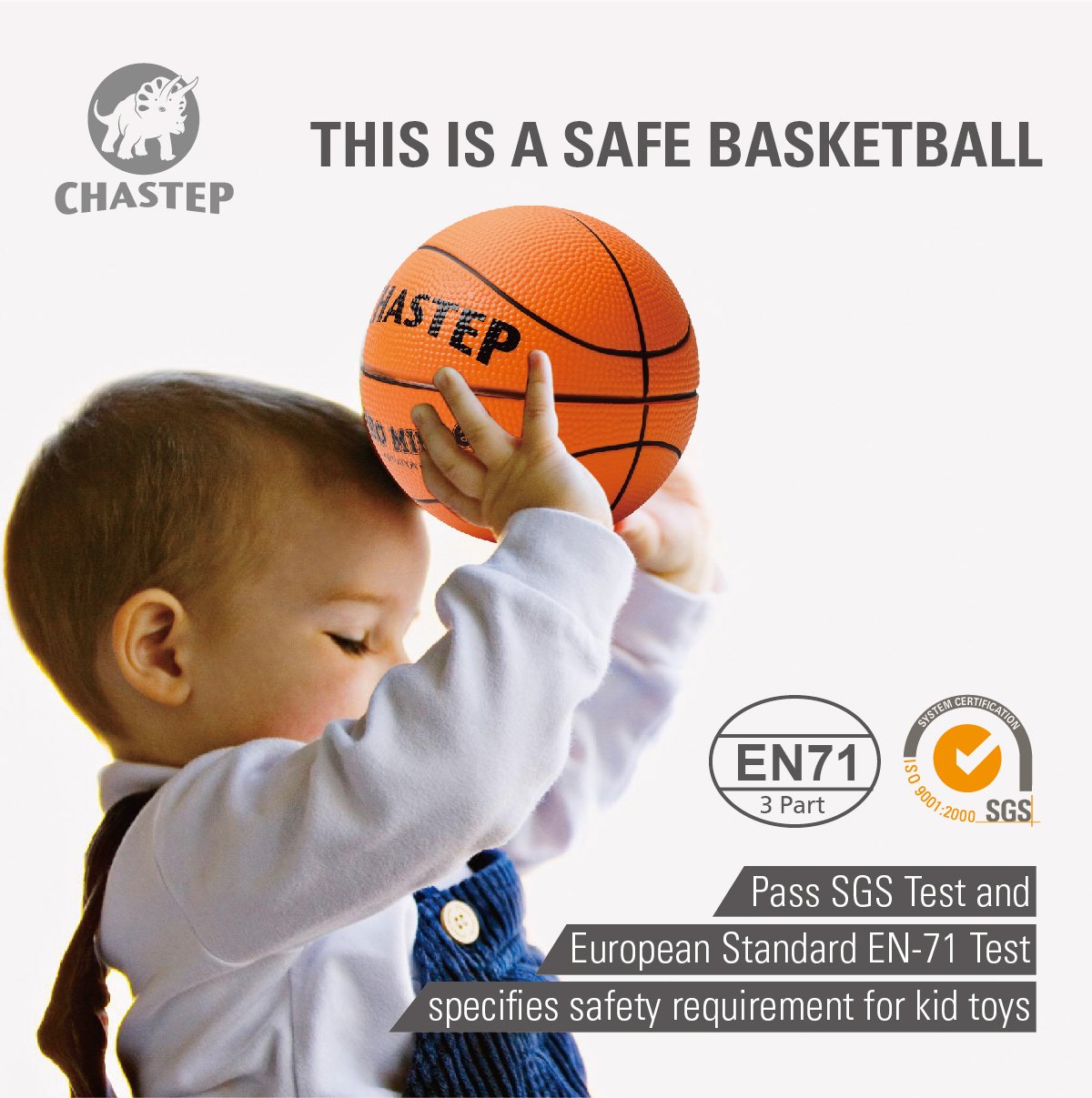 Chastep 6“ Foam Mini Basketball for Kids, Perfect for Practice and Backyard Play, Soft and Bouncy（Orange）