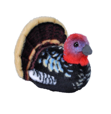 Wild Republic Audubon Birds Turkey Plush with Authentic Bird Sound, Stuffed Animal, Toys for Kids & Birders 5" , Wild Turkey