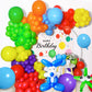 162 Pcs Rainbow Garland Balloon Kit mixed size 18 10 5 Inch Rainbow arch balloon kit for Birthday Baby Shower Wedding.